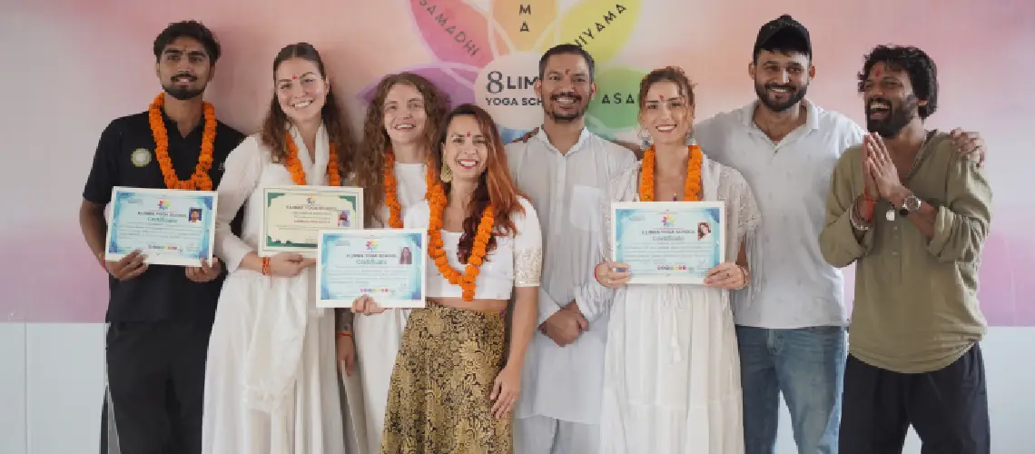Students spending time together during yoga teacher training